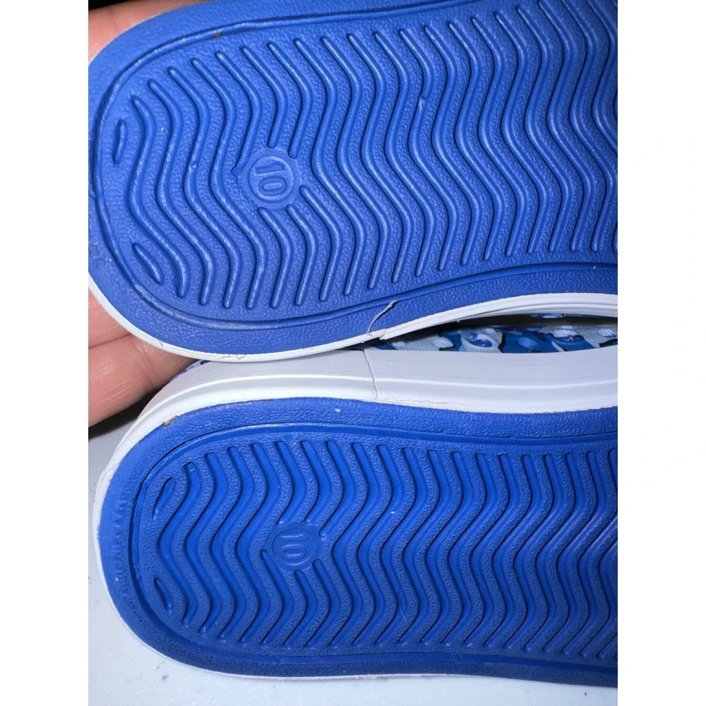 Skechers Foamies Boys Blue Shark Camo Slip‎ On Water Shoes Sneakers Size 10